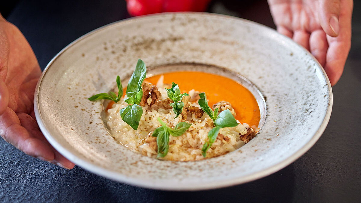 Risotto mit zwei Peperoni-Varianten