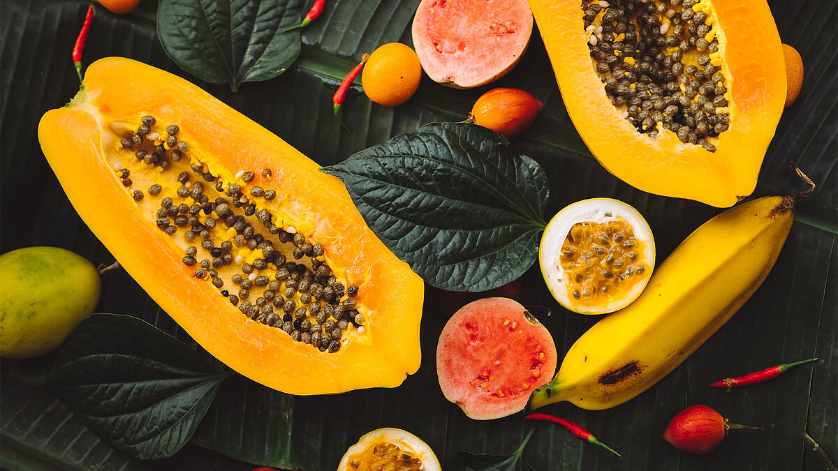 local exotics haco enjoy papaya banane blätter