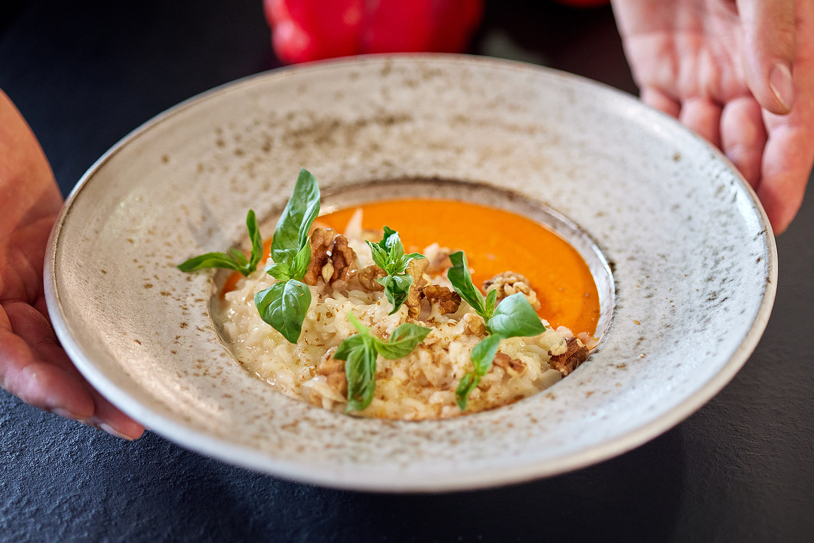 Risotto mit zwei Peperoni-Varianten