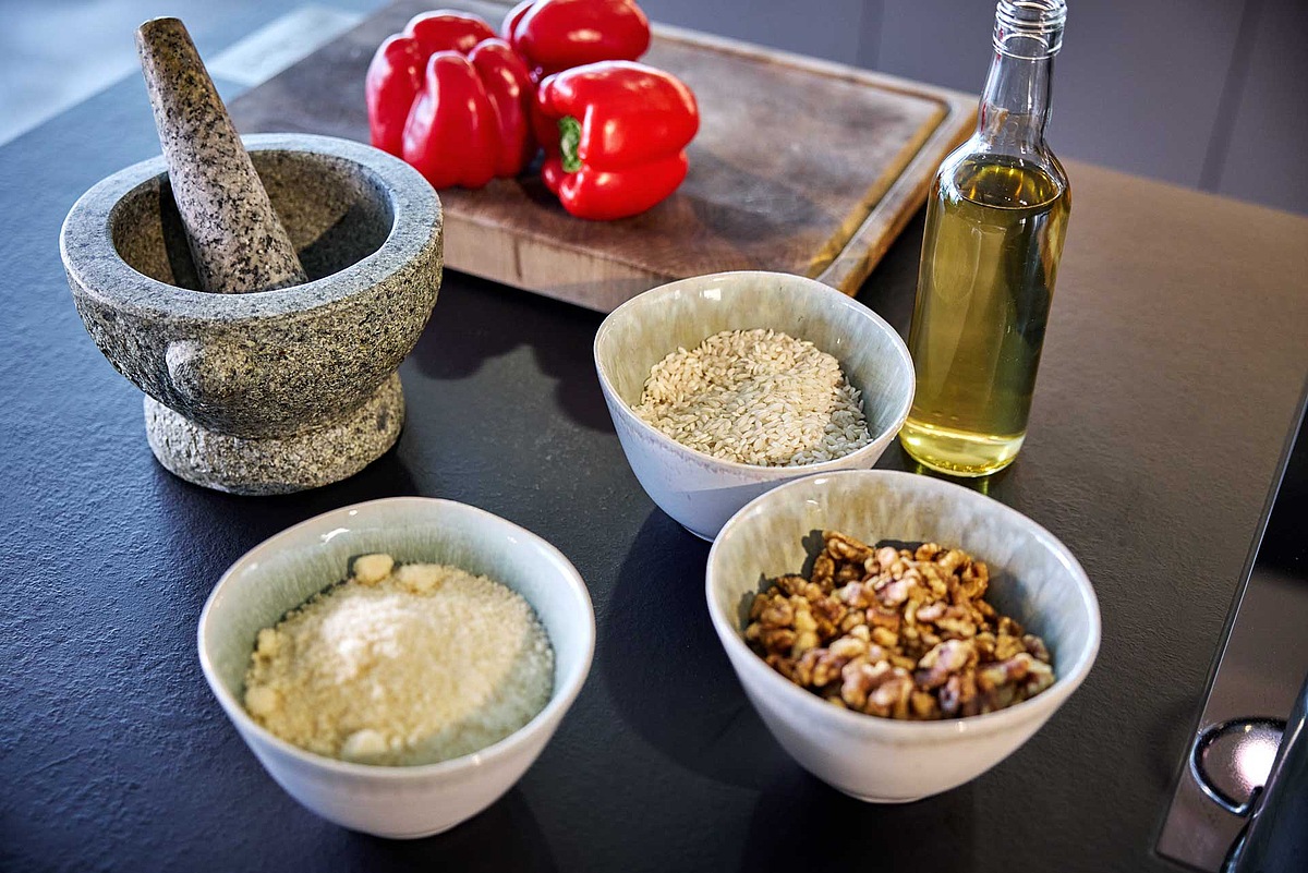 zutaten risotto tisch